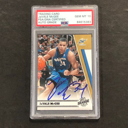 2010-11 Panini Season Update #94 JaVale McGee Signed AUTO 10 PSA Slabbed Wizards