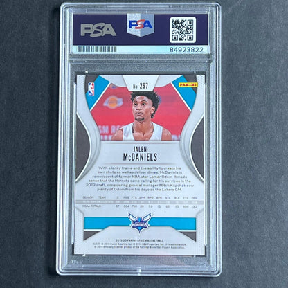 2019-20 Panini Prizm #297 Jalen McDaniels Signed Card AUTO PSA Slabbed Hornets