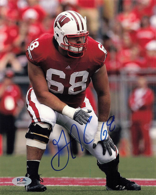 Gabe Carimi Signed 8x10 photo PSA/DNA Chicago Bears Wisconsin Badgers Autographe