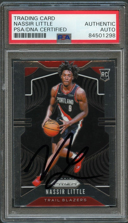 2019 Panini Prizm #269 Nassir Little Signed Rookie Card AUTO PSA Slabbed RC Blaz
