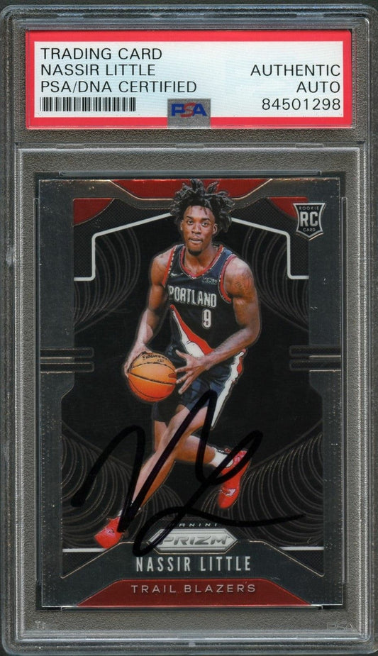 2019 Panini Prizm #269 Nassir Little Signed Rookie Card AUTO PSA Slabbed RC Blaz