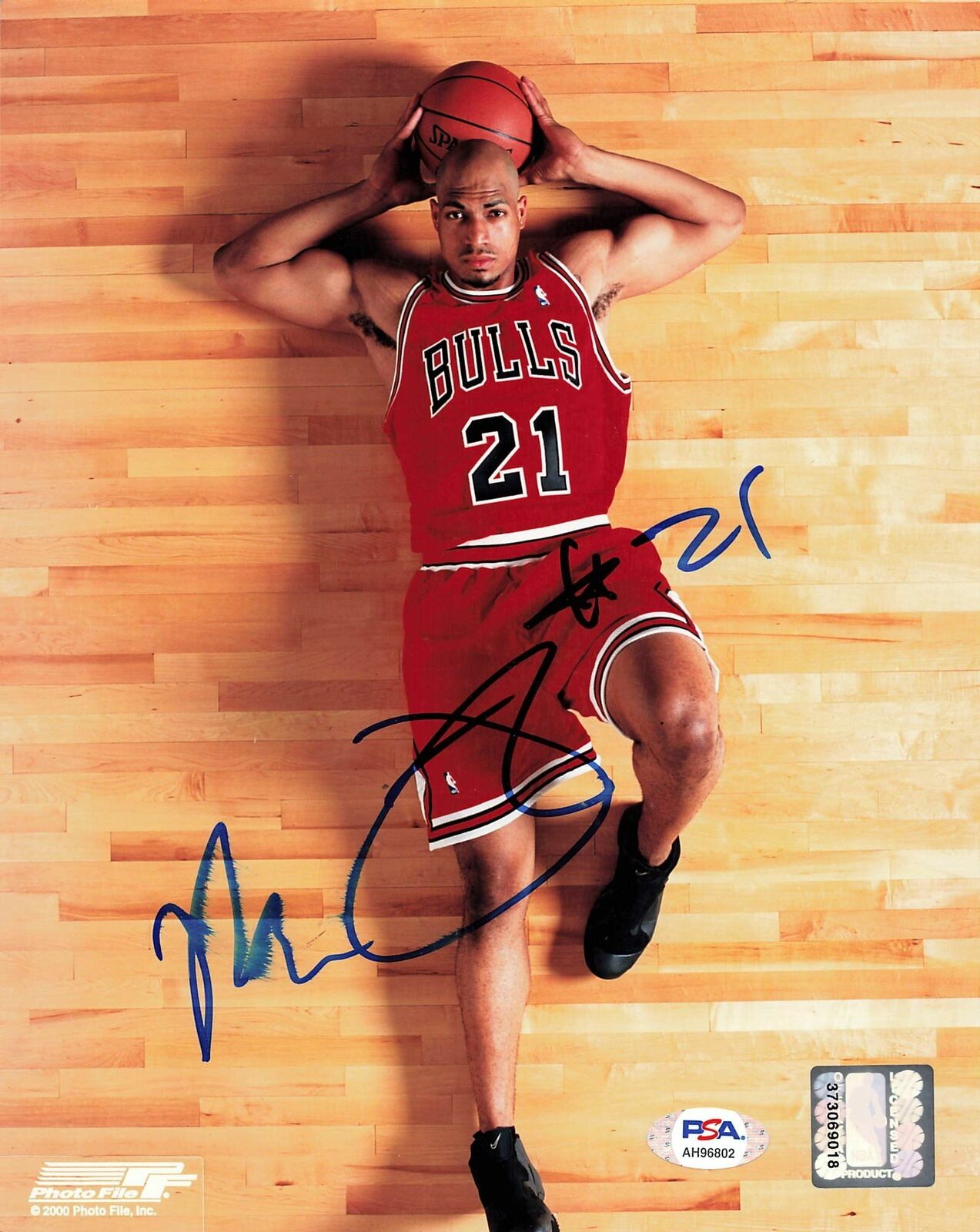 Marcus Fizer signed 8x10 photo PSA/DNA Chicago Bulls Autographed