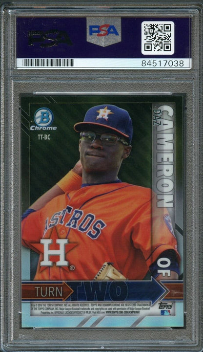 2016 Bowman Chrome Turn Two #TT-BC Alex Bregman Signed Card PSA Slabbed Auto 10