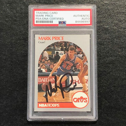 1990 NBA Hoops #79 Mark Price Signed Card PSA Slabbed Cavaliers