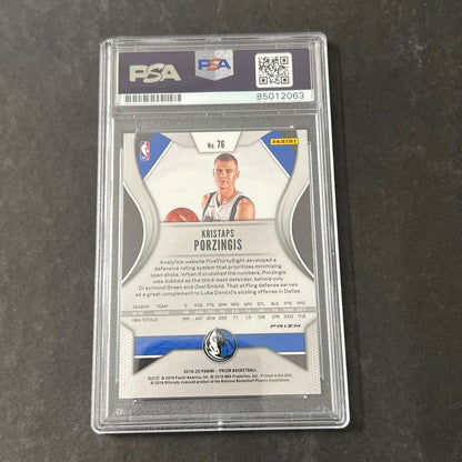 2019-20 Panini Prizm #76 Kristaps Porzingis Signed Card AUTO PSA Slabbed Maveric