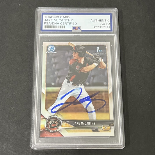 2019 Bowman Chrome #BDC-94 Jake McCarthy signed card