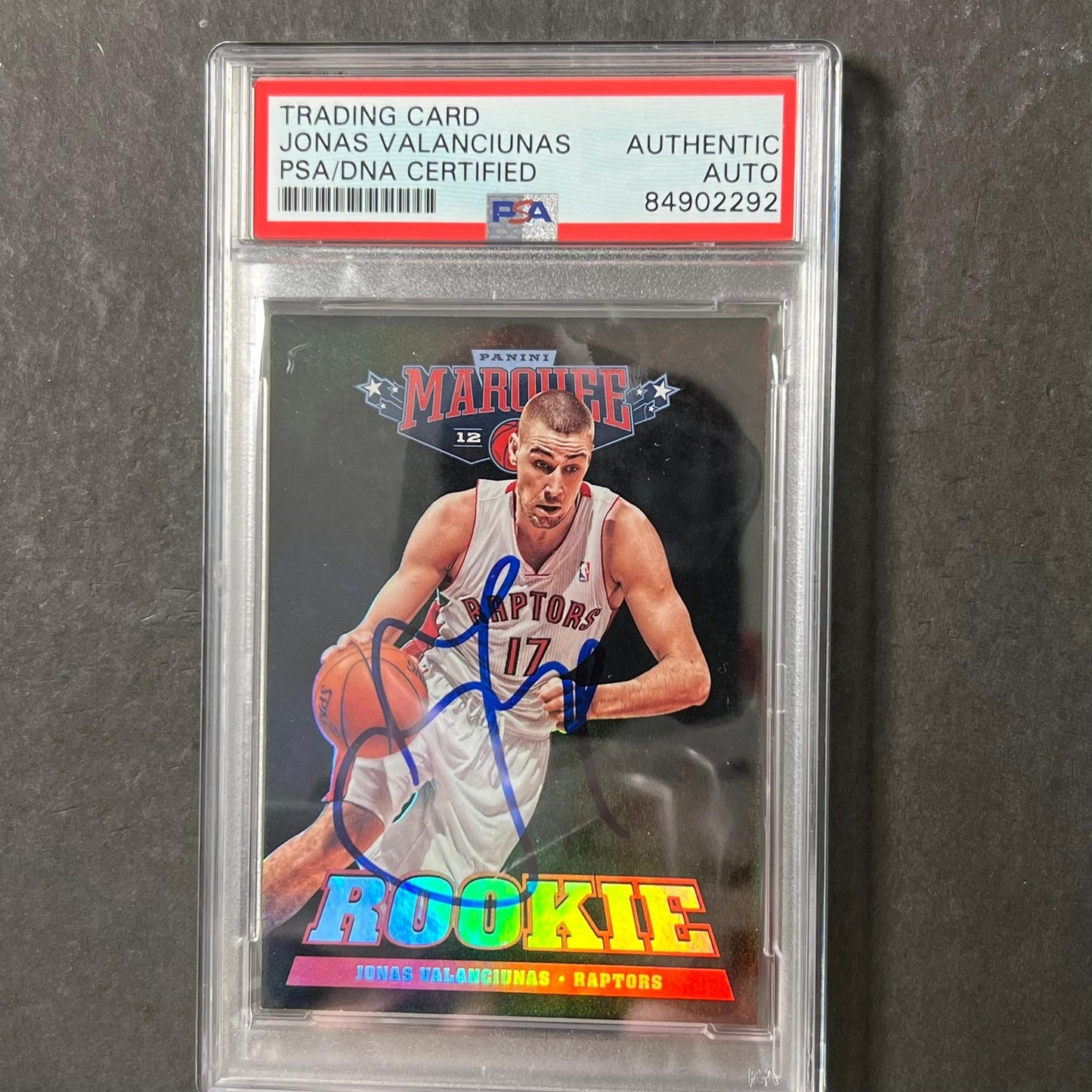 2012-13 Panini Marquee #238 Jonas Valanciunas Signed Card AUTO PSA Slabbed Toron