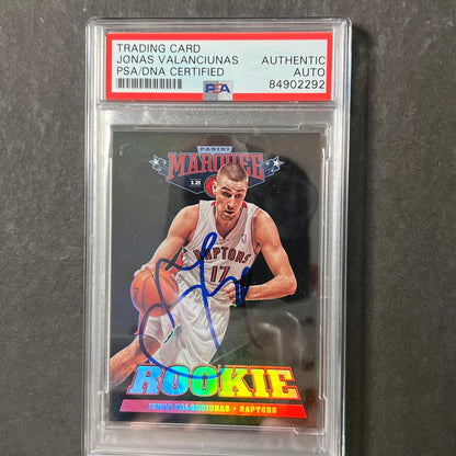 2012-13 Panini Marquee #238 Jonas Valanciunas Signed Card AUTO PSA Slabbed Toron