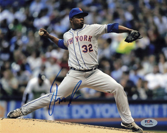 JENRRY MEJIA Signed 8x10 Photo New York Mets Autographed