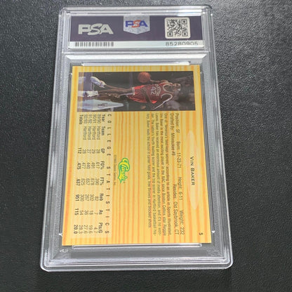 1993 Classic #5 Vin Baker Signed Card PSA/DNA Slabbed Bucks