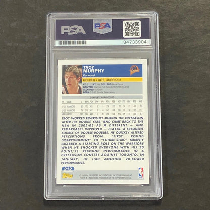 2003-04 Topps Basketball #212 Troy Murphy Signed Card PSA AUTO GRADE 10 Slabbed
