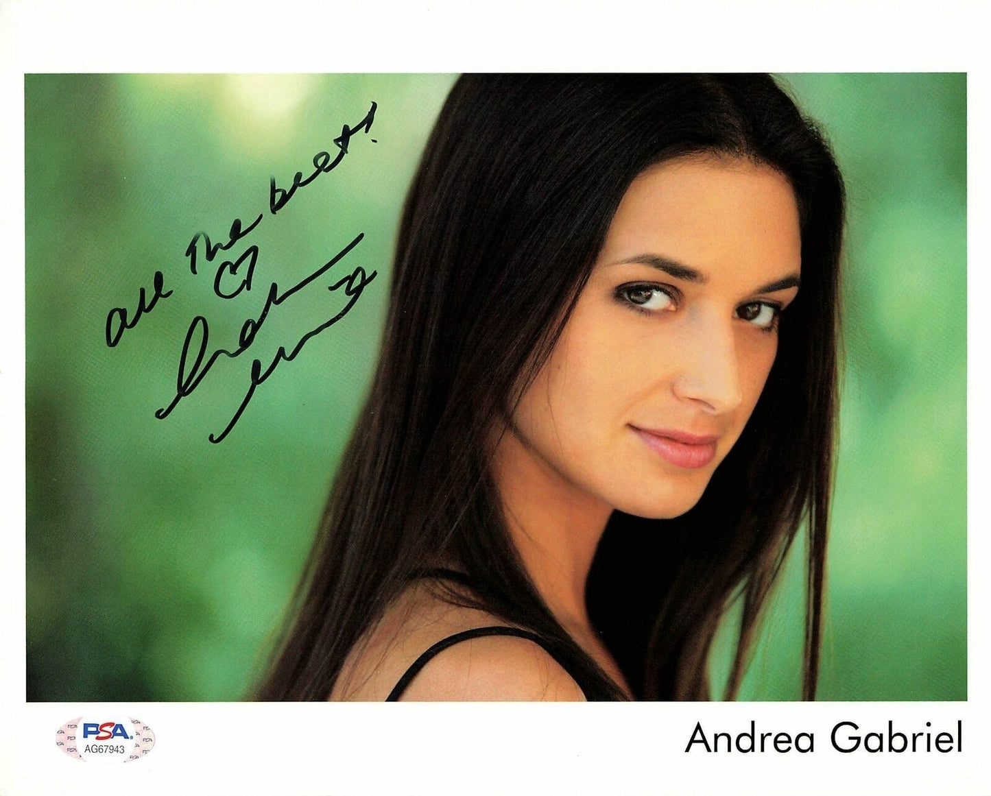 Andrea Gabriel signed 8x10 Photo PSA/DNA Autographed