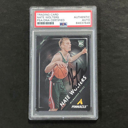 2013-14 Panini Pinnacle #44 Nate Wolters Signed Card AUTO PSA/DNA Slabbed RC Buc