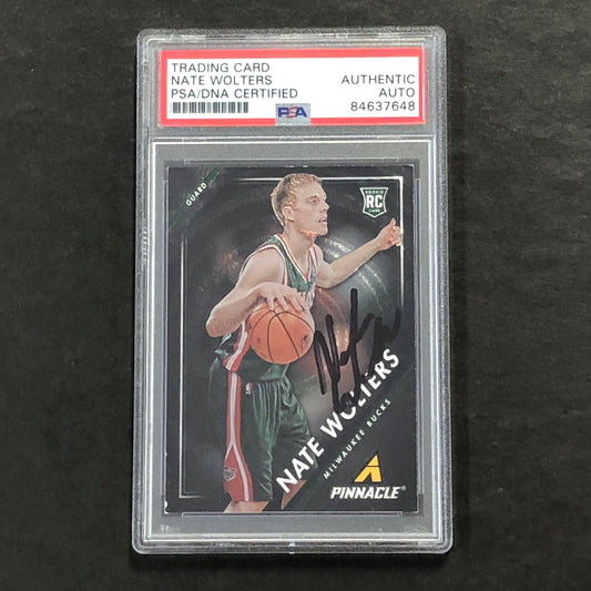 2013-14 Panini Pinnacle #44 Nate Wolters Signed Card AUTO PSA/DNA Slabbed RC Buc