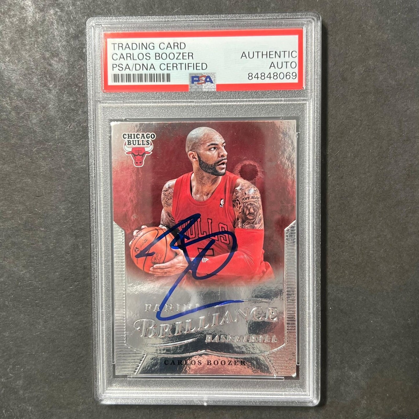 2012-13 Panini Brilliance #34 Carlos Boozer Signed Card AUTO  PSA Slabbed Bulls