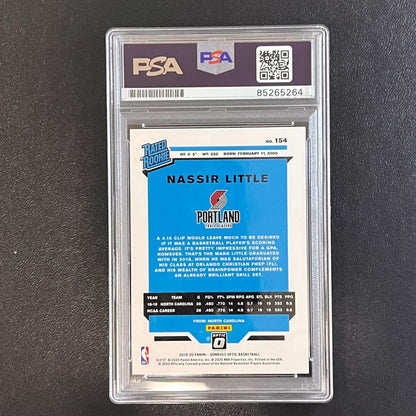 2019-20 Panini Optic #154 Nassir Little Signed Rookie Card AUTO PSA Slabbed RC B