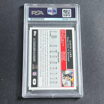 2005 Topps #55 David Carr Signed Card PSA Slabbed AUTO 10 Texans