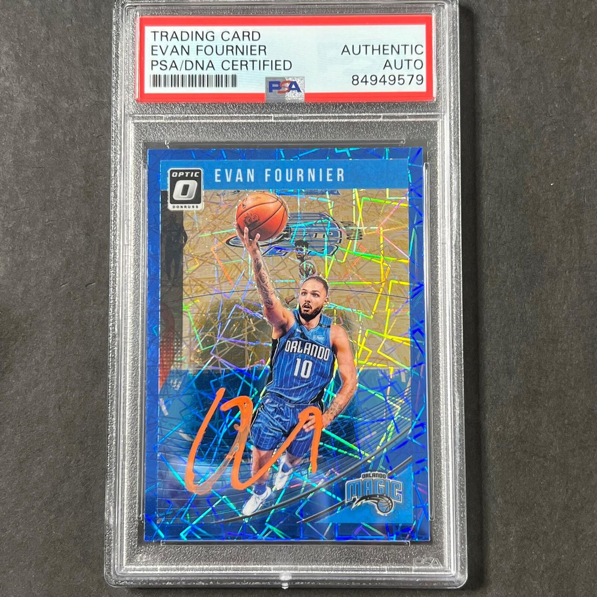 2018-19 Panini Donruss Optic #19 EVAN FOURNIER Signed Card AUTO PSA Slabbed Magi
