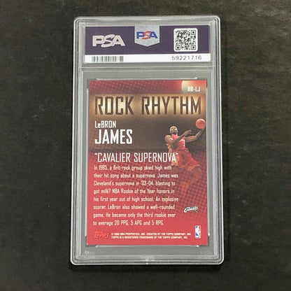 2004 Topps #RR-LJ Lebron James PSA 7 NM Rock Rhythm