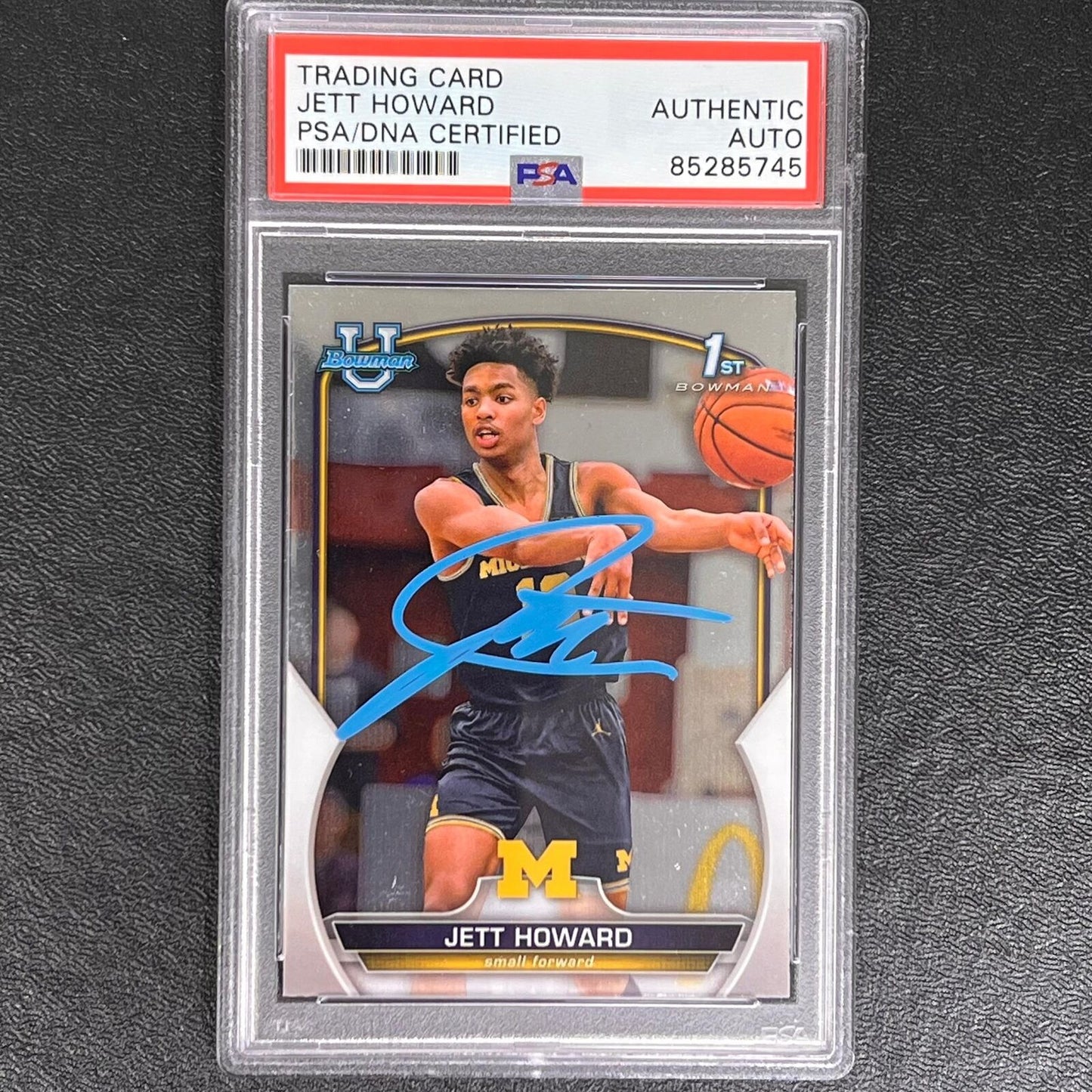 2023-24 Bowman Basketball #39 Jett Howard Signed Card AUTO PSA/DNA Slabbed Michi