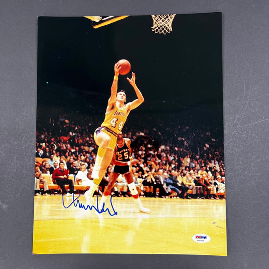 Jerry West signed 11x14 photo PSA/DNA Los Angeles Lakers Autographed