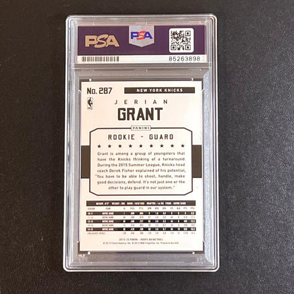 2015 NBA Hoops #287 JERIAN GRANT Signed Card AUTO PSA Slabbed RC Rookie