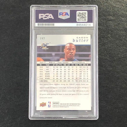 2008-09 Upper Deck First Edition #197 Caron Butler Signed Card AUTO PSA Slabbed