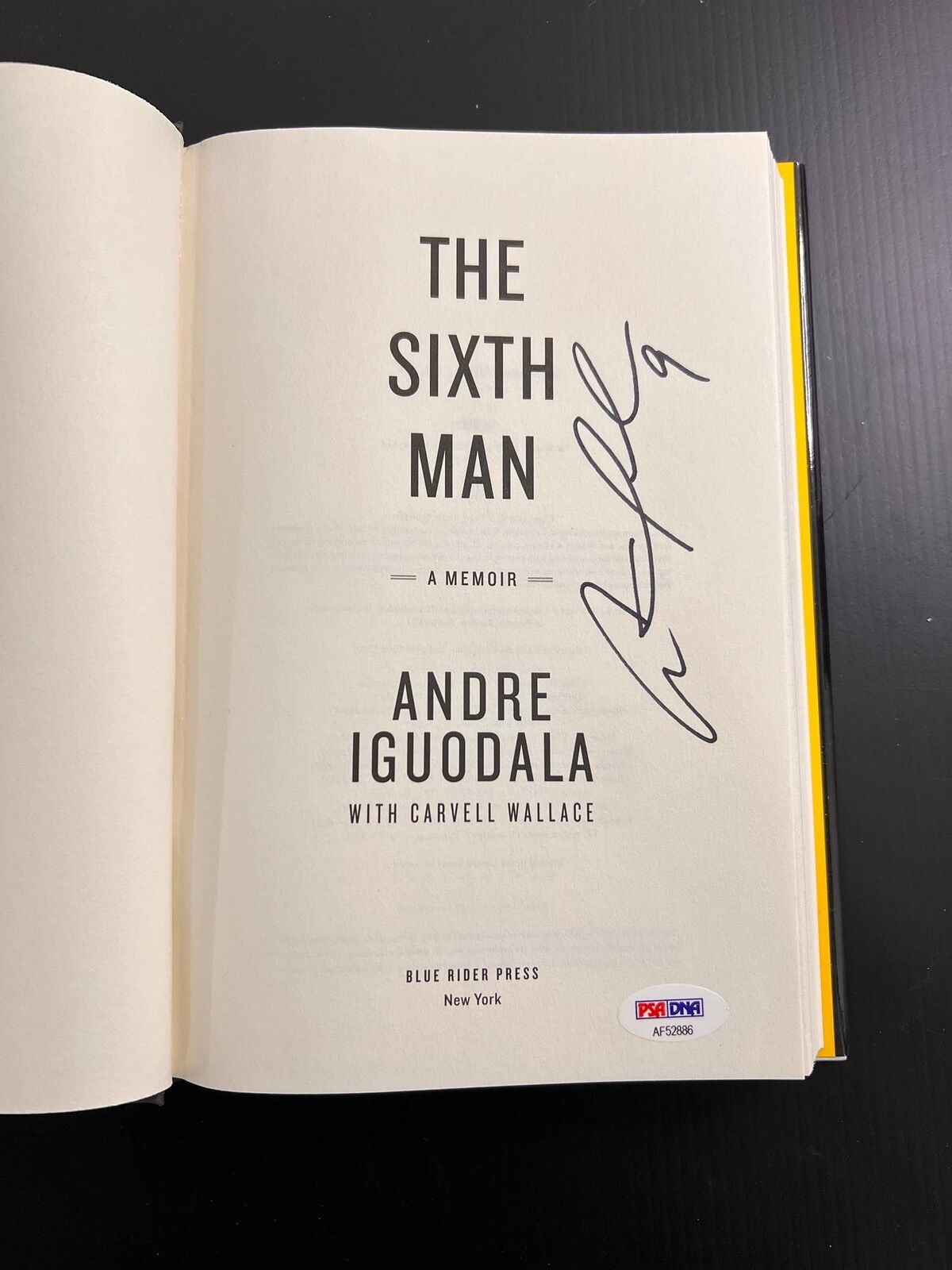 Andre Iguodala Signed Book PSA/DNA LOA The Sixth Man with Carvell Wallace