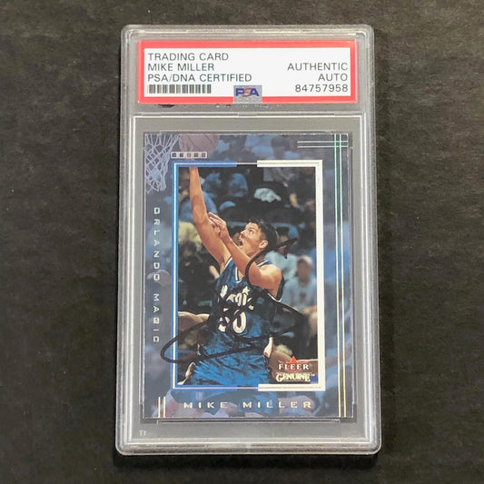 2001-02 Fleer Genuine #81 Mike Miller Signed Card AUTO PSA Slabbed Magic