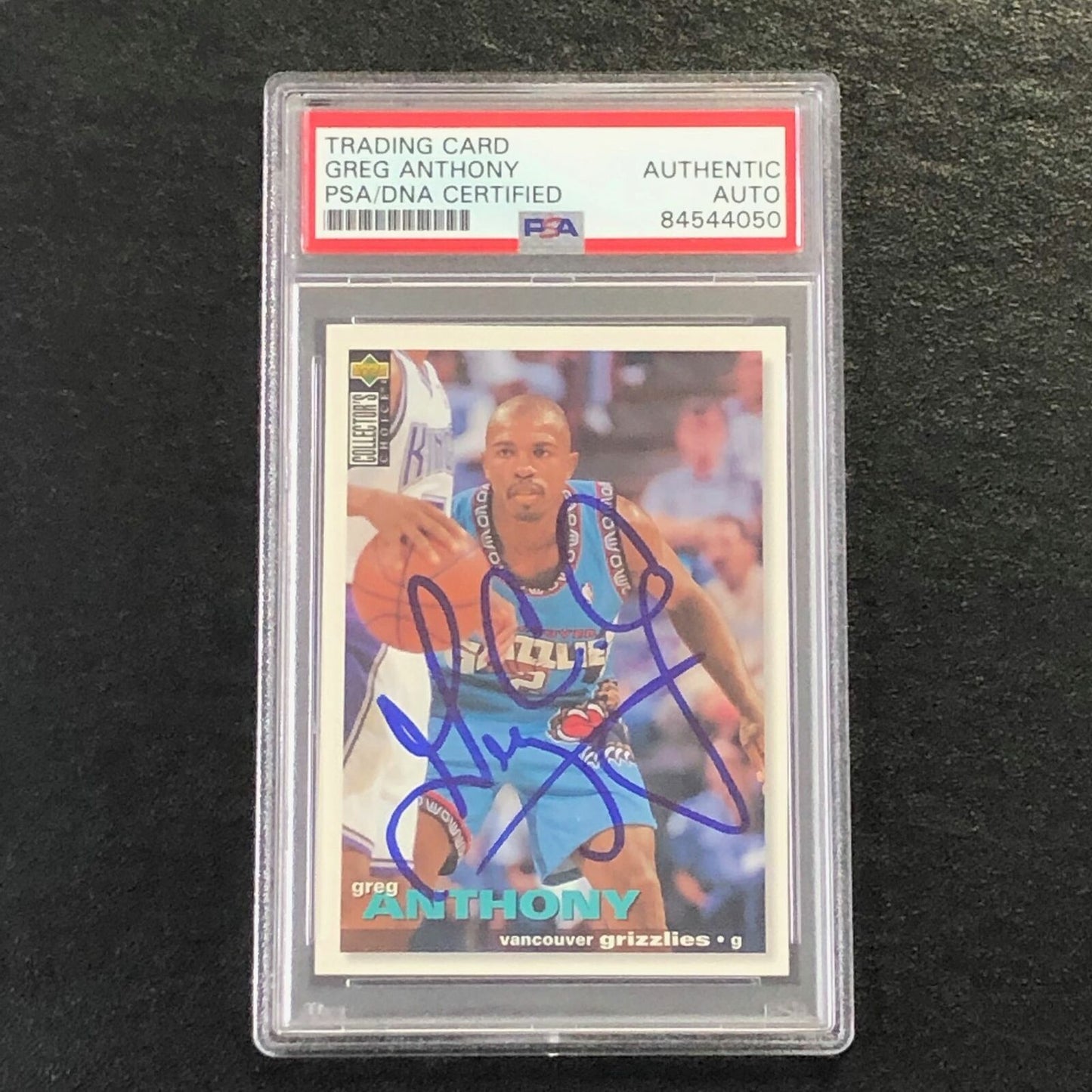1995 Upper Deck Collector's Choice #296 Greg Anthony Signed Card AUTO PSA/DNA Sl
