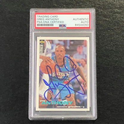 1995 Upper Deck Collector's Choice #296 Greg Anthony Signed Card AUTO PSA/DNA Sl