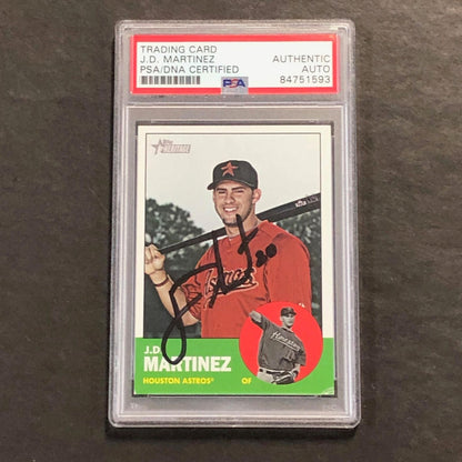 2012 Topps Heritage #262 J.D. Martinez Signed Card PSA Slabbed Auto Astros