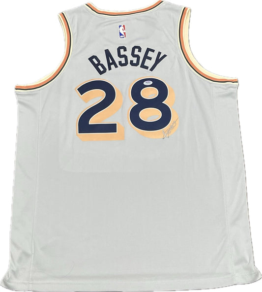 Charles Bassey signed jersey PSA/JSA Autographed San Antonio Spurs