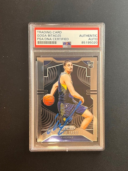 2019-20 Panini Prizm #264 Goga Bitadze Signed Card AUTO PSA Slabbed Pacers