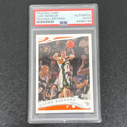 2005 Topps #83 Luke Ridnour Signed Card AUTO PSA Slabbed