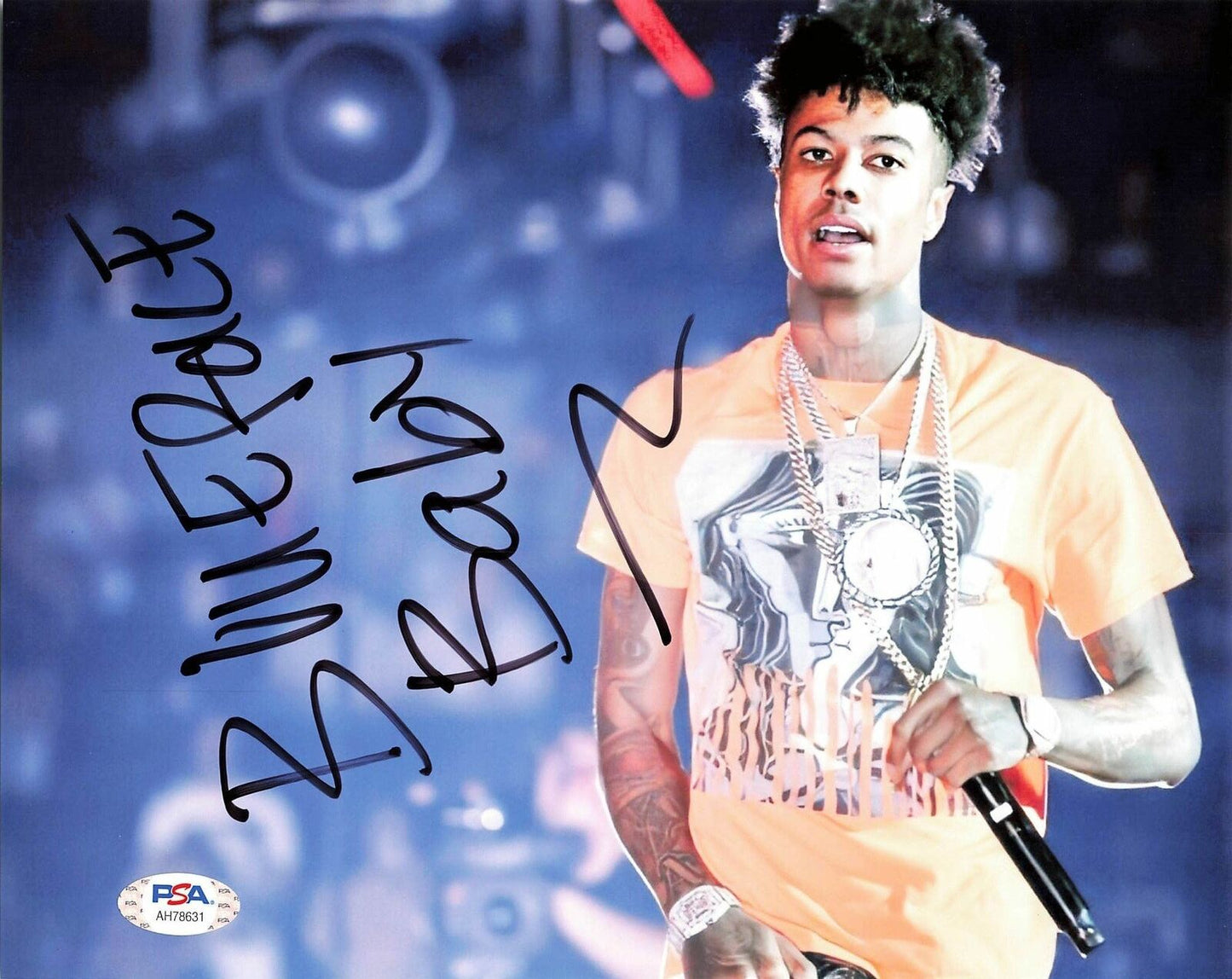 Blueface signed 8x10 photo PSA/DNA Autographed Rapper