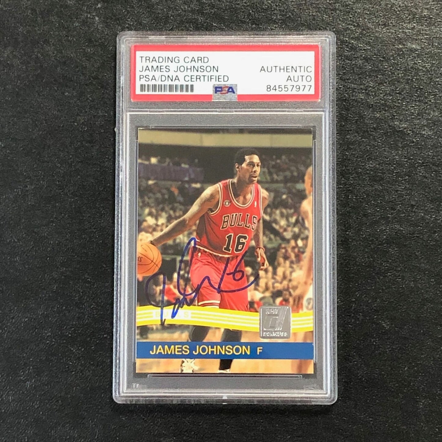 2010 Donruss #43 James Johnson Signed Card AUTO PSA/DNA Slabbed Bulls