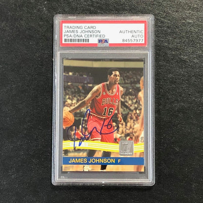 2010 Donruss #43 James Johnson Signed Card AUTO PSA/DNA Slabbed Bulls