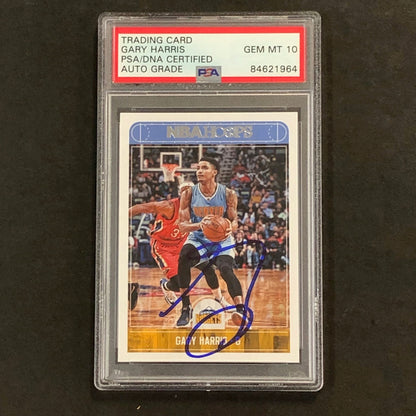 2017-18 Panini NBA Hoops #146 Gary Harris Signed Card AUTO 10 PSA Slabbed