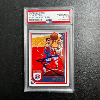 2022-23 Panini Hoops #118 Deni Avdija Signed AUTO PSA Slabbed Wizards