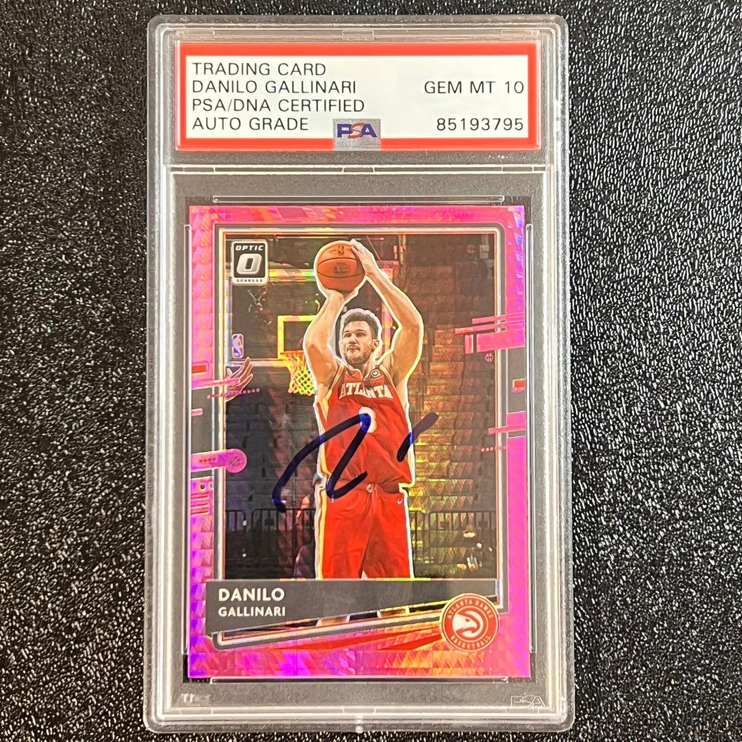 2020-21 Panini Donruss Optic #7 Danilo Gallinari Signed Card AUTO 10 PSA Slabbed