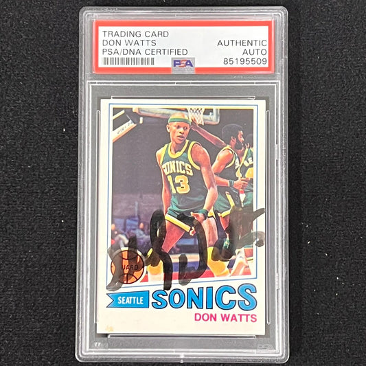 1977 Topps #51 Don Watts Signed Card AUTO PSA Slabbed Sonics