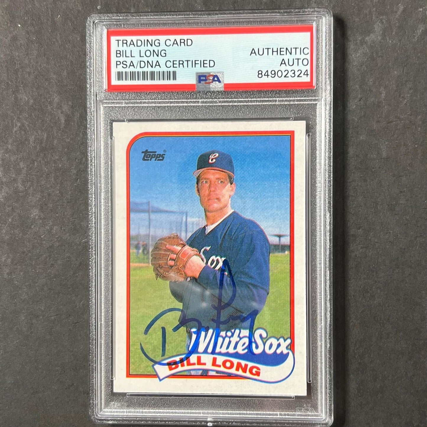 1989 Topps #133 Bill Long Signed Card PSA Slabbed Auto White Sox