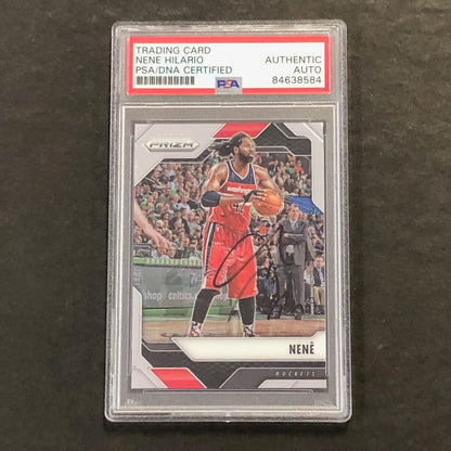 2016-17 Panini Prizm #227 Nene Signed AUTO PSA Slabbed Wizards