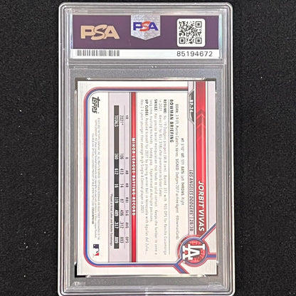 2021 Bowman Chrome #BP-24 Jorbit Vivas Signed Card PSA Slabbed Auto 10 Dodgers