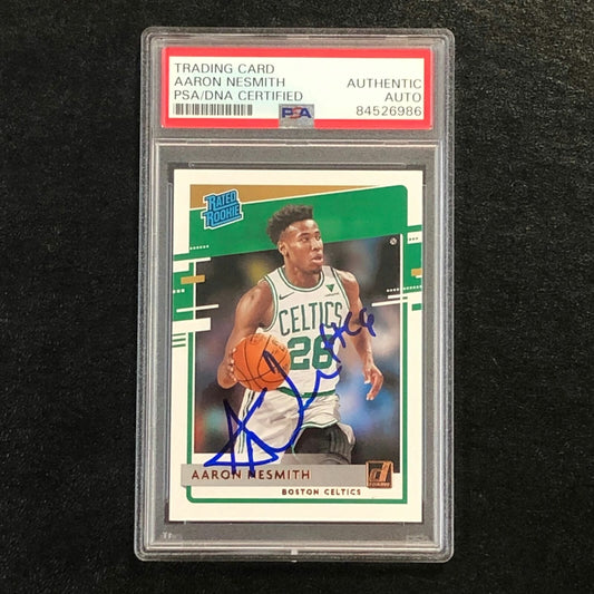 2020-21 Donruss Rated Rookie #232 Aaron Nesmith Signed Card AUTO PSA Slabbed RC