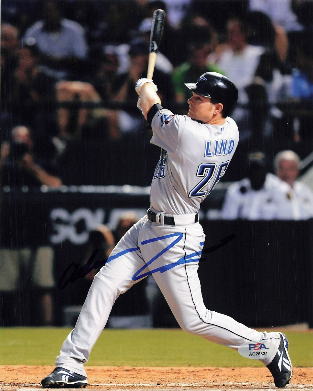 Adam Lind signed 8x10 photo PSA/DNA Autographed Toronto Blue Jays