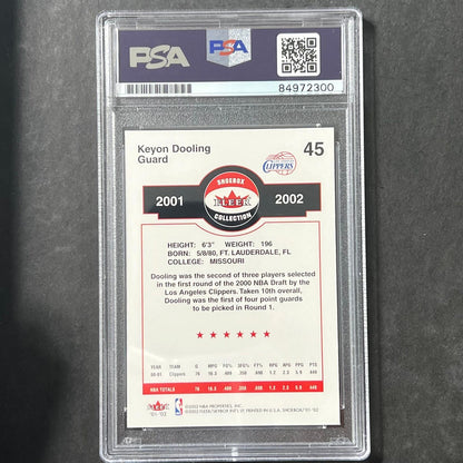 2001-02 Fleer #45 Keyon Dooling Signed Card AUTO PSA Slabbed Clippers