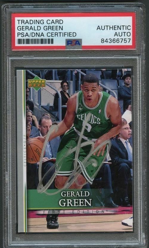 2007-08 Upper Deck First Edition #86 Gerald Green Signed Card AUTO PSA Slabbed C