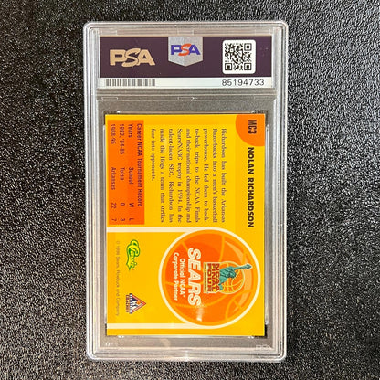 1995-96 Classic NCAA Final Four #MC3 Nolan Richardson Signed Card AUTO 10 PSA Sl